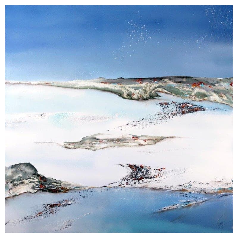 Painting 619 by Naen | Painting Abstract Acrylic Landscapes