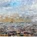 Peinture Paris depuis Pompidou  par Reymond Pierre | Tableau Art Singulier Paysages Urbain Scènes de vie Huile