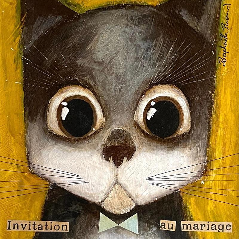 Peinture Invitation au mariage par Penaud Raphaëlle | Tableau Acrylique