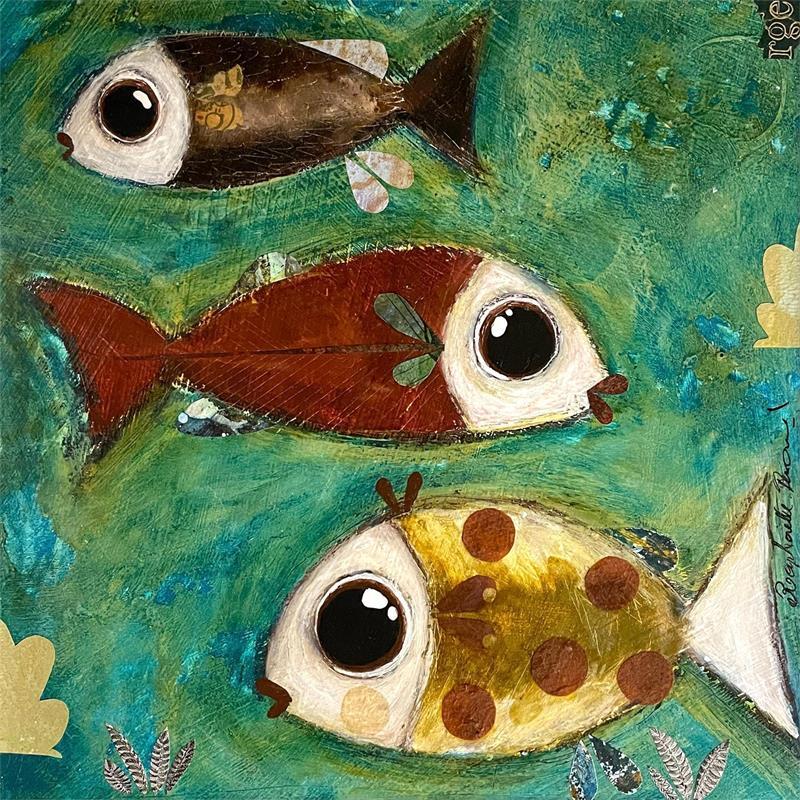 Gemälde Le poisson à pois von Penaud Raphaëlle | Gemälde Acryl