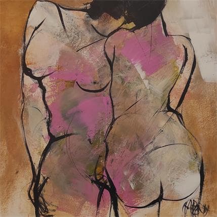 Painting Fusion 2 by Chaperon Martine | Painting Figurative Acrylic Nude