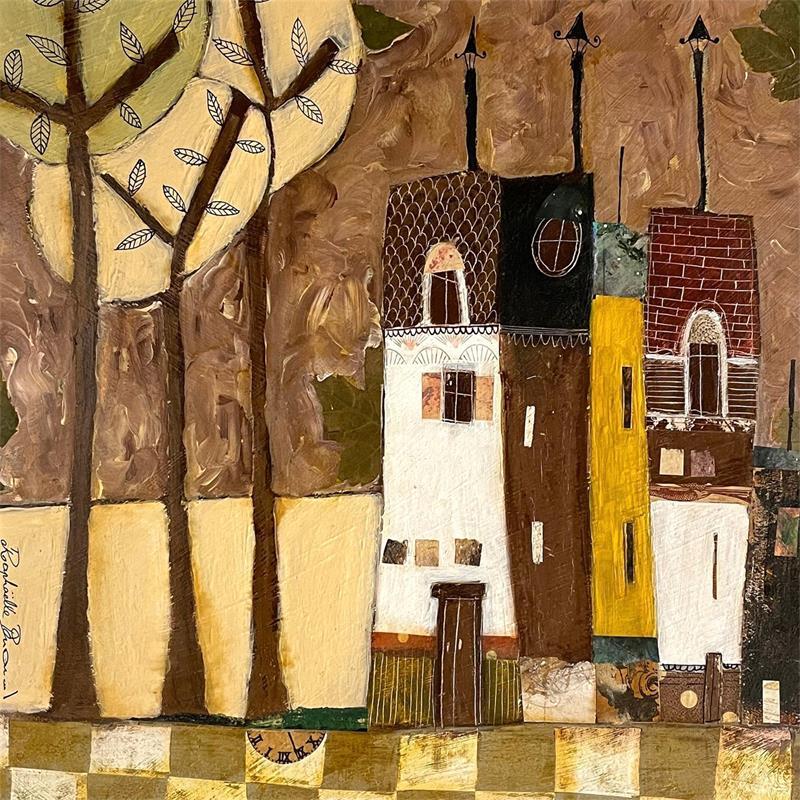 Gemälde Les 3 arbres von Penaud Raphaëlle | Gemälde Acryl