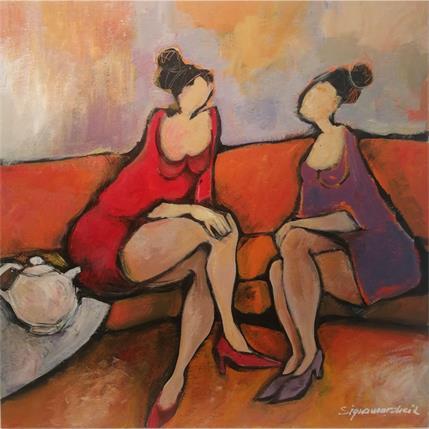 Painting Confidence by Signamarcheix Bernard | Painting Figurative Mixed Life style