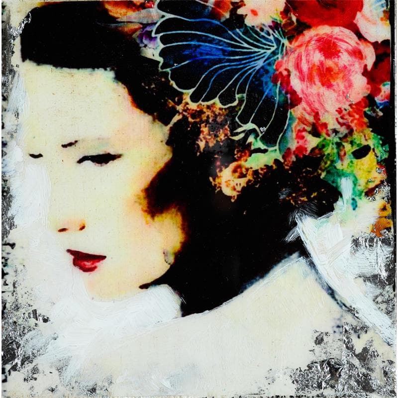 Painting De marco en plata by Bofill Laura | Painting Figurative Portrait Mixed