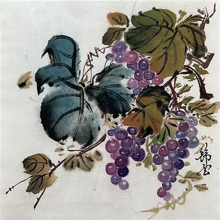 Painting Vignes by Tayun | Painting Figurative Watercolor Landscapes, still-life