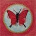 Peinture Papillon red passion par Nai | Tableau Illustration Mixte animaux