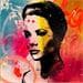 Peinture IN GRACE WE TRUST par Mestres Sergi | Tableau Pop-art Icones Pop Graffiti Acrylique