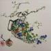 Peinture A basket of grapes par Sanqian | Tableau Art naïf Natures mortes