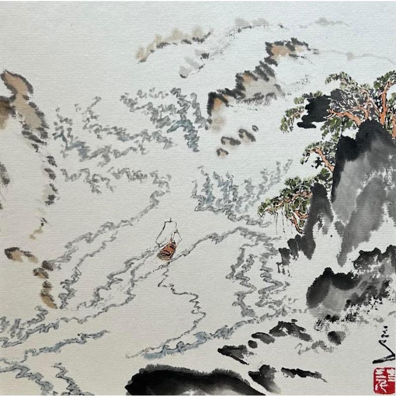 Peinture The swift current par Sanqian | Tableau