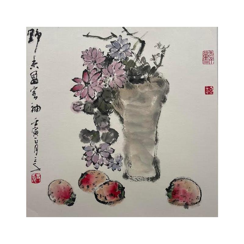 Gemälde Purple temptation von Sanqian | Gemälde Figurativ Stillleben