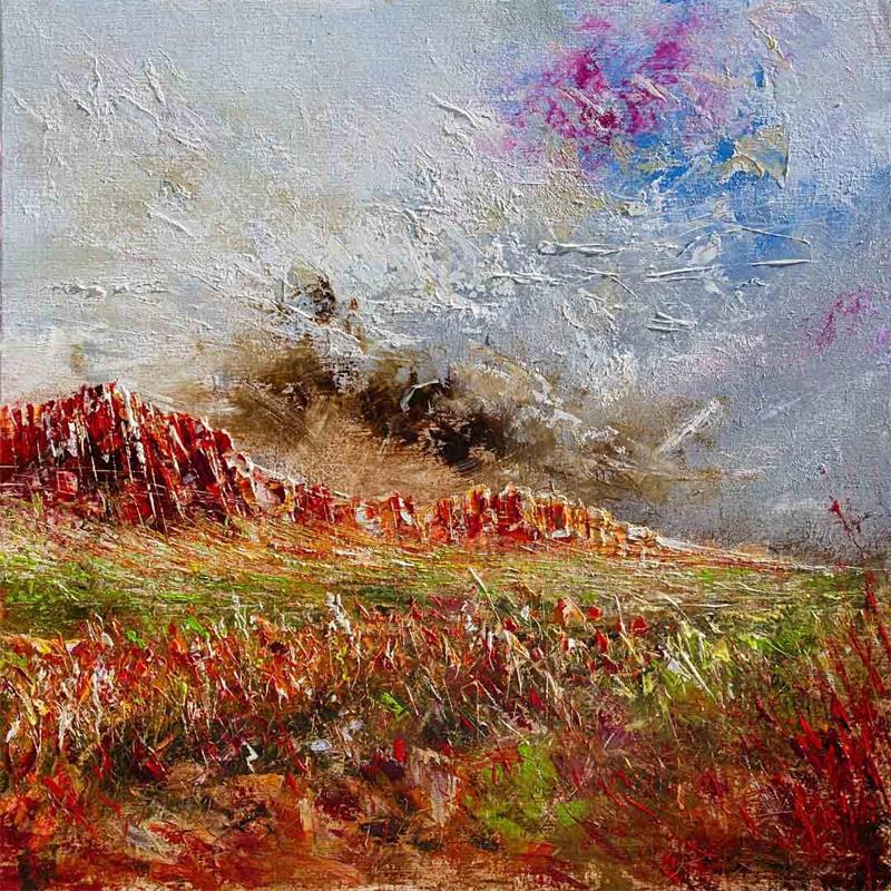 Painting Arizona Landscape in the wind by Reymond Pierre | Painting Figurative Landscapes Oil
