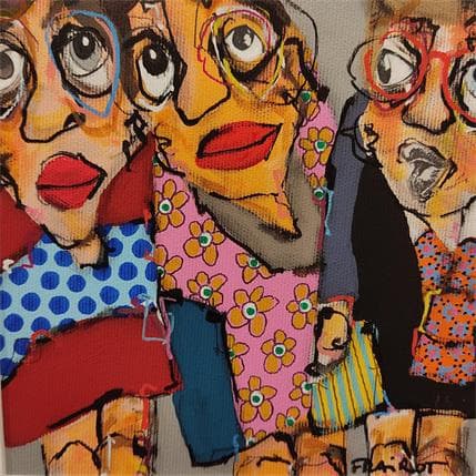 Painting Mes amis et moi by Frairot Maxime | Painting Figurative Mixed Pop icons, Life style