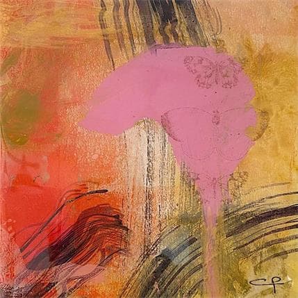 Painting Baisers Papillons by Pacaud Christine | Painting Abstract Mixed Minimalist, Pop icons