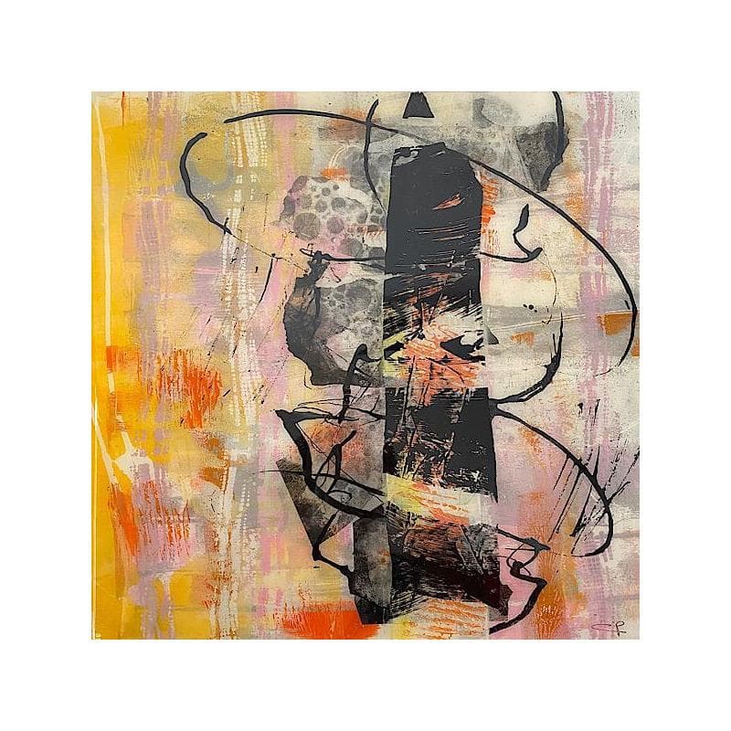 Painting Itinéraire Chanté by Pacaud Christine | Painting Abstract Minimalist Mixed