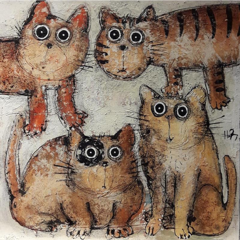 Painting Sans Titre by Maury Hervé | Painting Naive art Animals