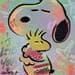 Peinture Snoopy par Kedarone | Tableau Street Art Graffiti Mixte icones Pop