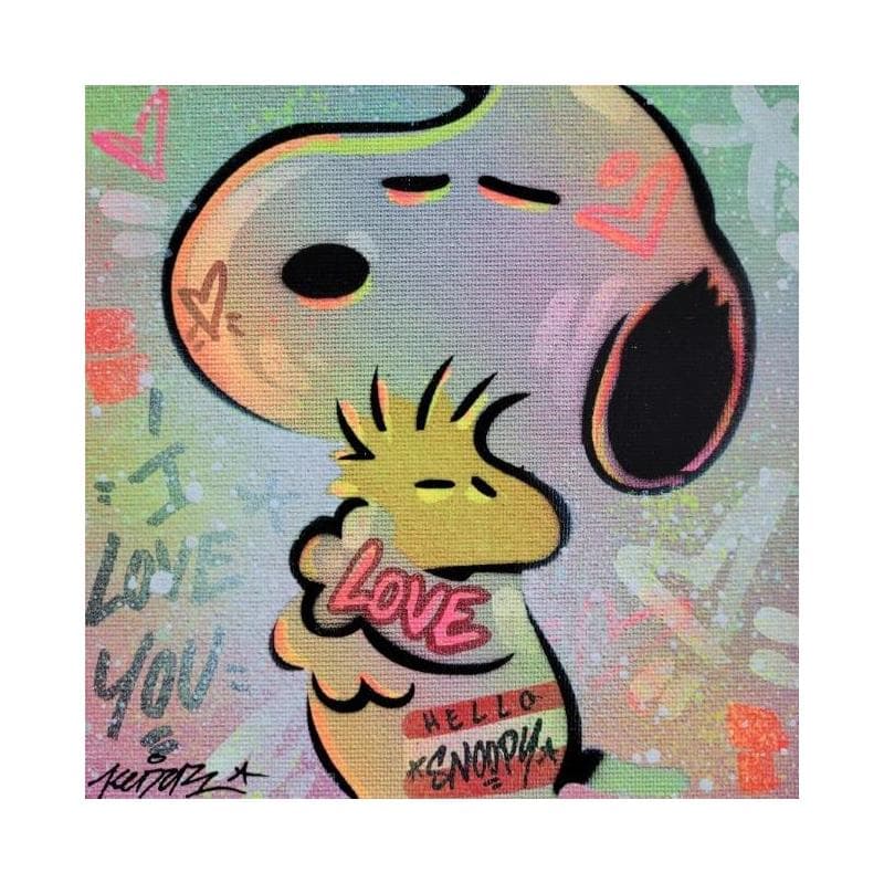 Peinture Snoopy par Kedarone | Tableau Street Art Graffiti Mixte icones Pop