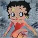 Peinture Betty Boop par Kedarone | Tableau Street Art Graffiti Mixte icones Pop