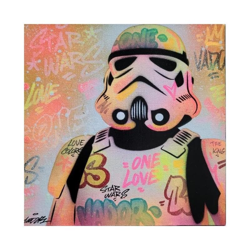 Peinture Stormtrooper  par Kedarone | Tableau Street Art Graffiti Mixte icones Pop