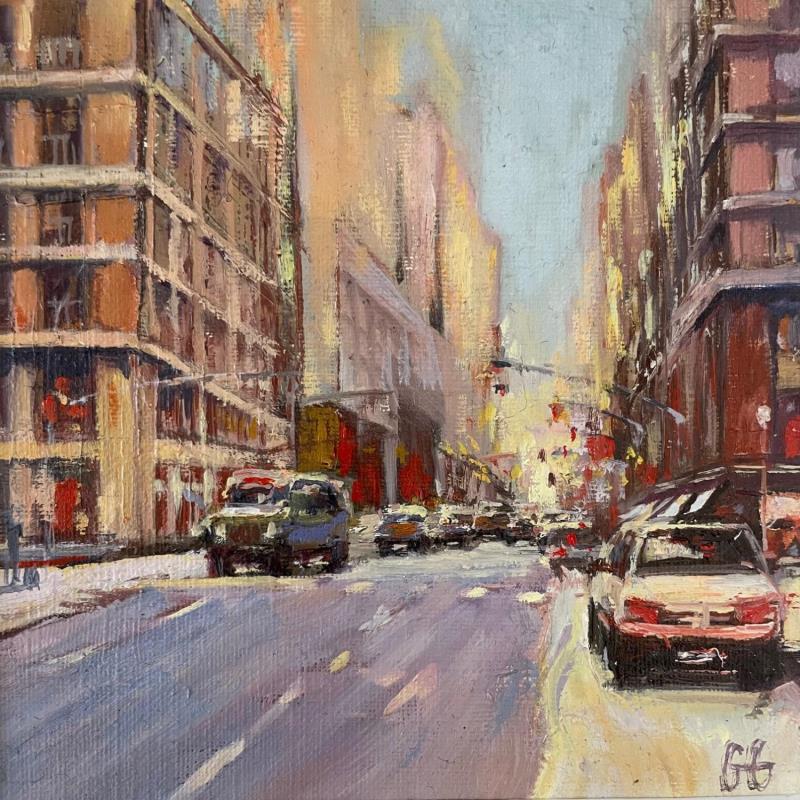 Painting Winter wind by Galileo Gabriela | Painting Figurative Oil Urban