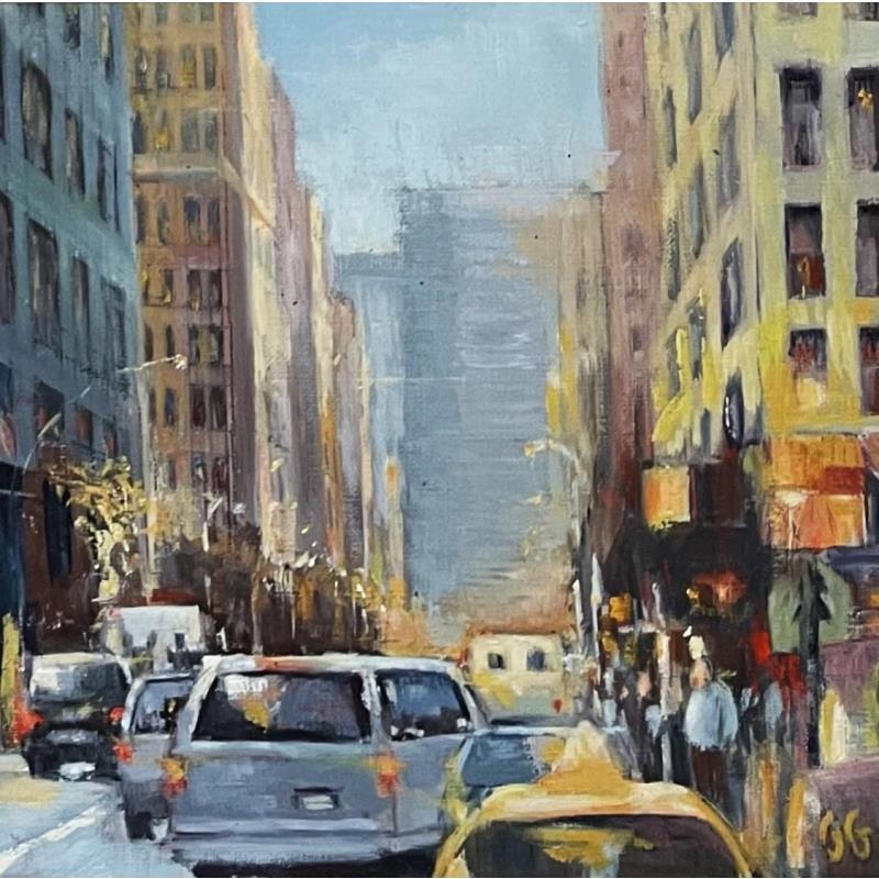 Painting City colors by Galileo Gabriela | Painting Figurative Urban Oil