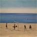 Painting VOLLEY BEACH by Castignani Sergi | Painting Figurative Landscapes Life style Oil Acrylic