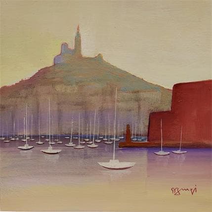 Painting AN231 Lumière matinale   by Burgi Roger | Painting Figurative Marine, Landscapes, Urban