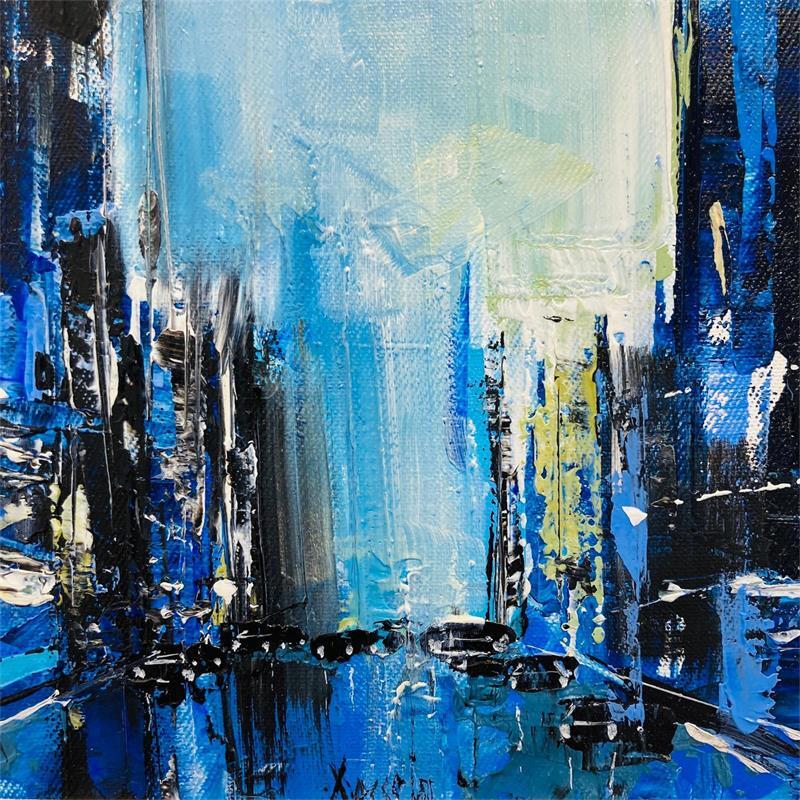 Gemälde NY in blue von Dessein Pierre | Gemälde Figurativ Öl