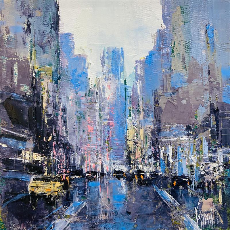 Gemälde Morning in NY von Dessein Pierre | Gemälde Abstrakt Öl