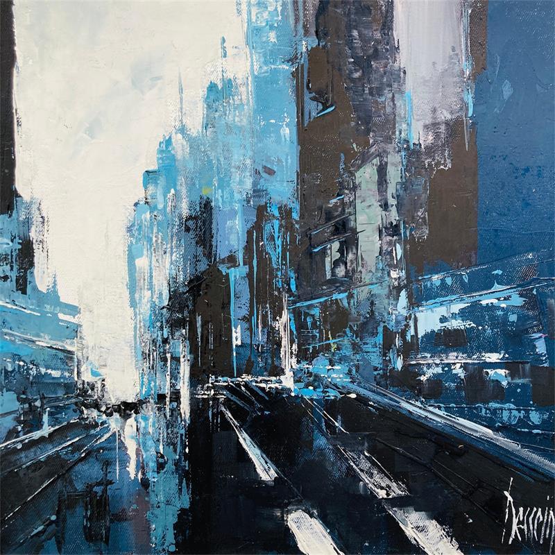 Painting Mid town by Dessein Pierre | Painting Abstract Oil