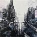Painting Ny in black by Dessein Pierre | Painting Abstract Oil