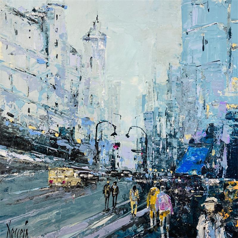 Gemälde people in the street von Dessein Pierre | Gemälde Abstrakt Öl