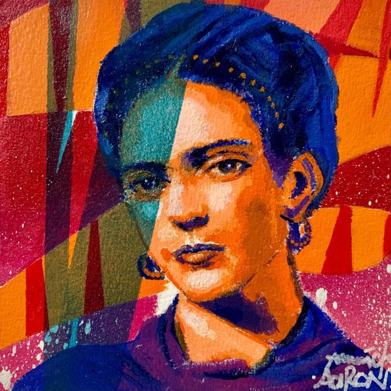 Painting Frida by Aaron Yannick  | Painting Street art Acrylic Pop icons, Portrait