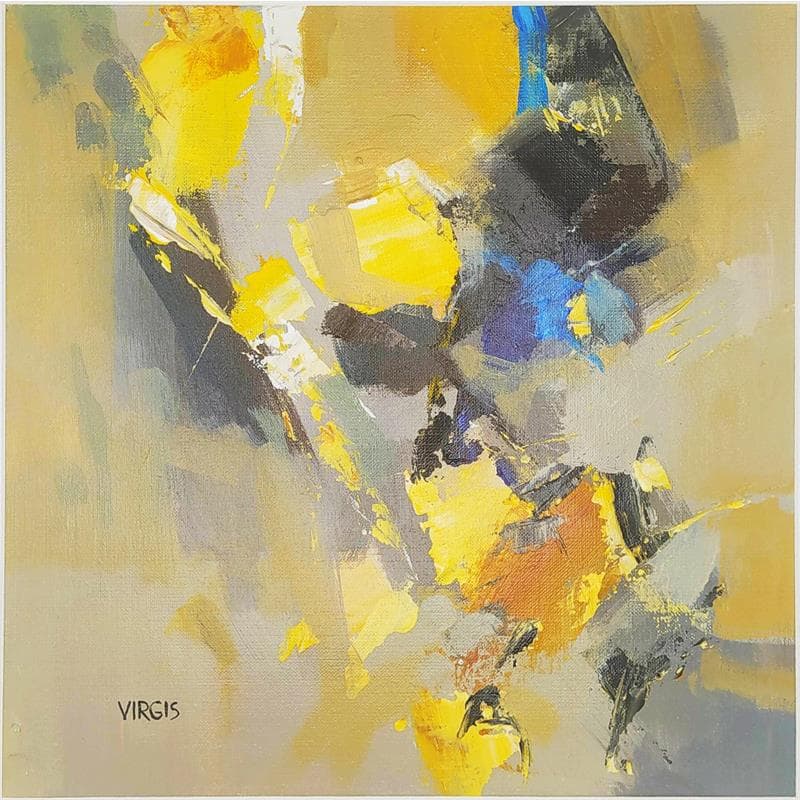 Gemälde CARAMEL von Virgis | Gemälde Abstrakt Minimalistisch Öl