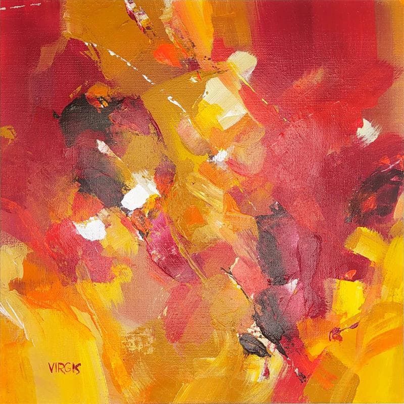 Painting FIESTA by Virgis | Painting Abstract Acrylic Minimalist