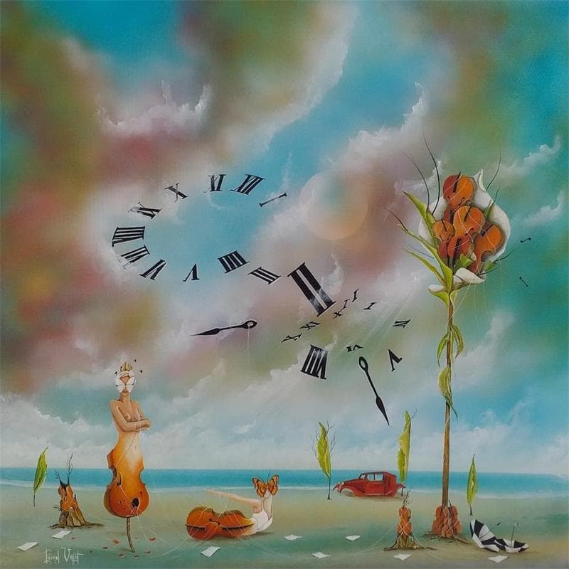 Painting Sur la plage des sables émouvants by Valot Lionel | Painting Surrealist Acrylic