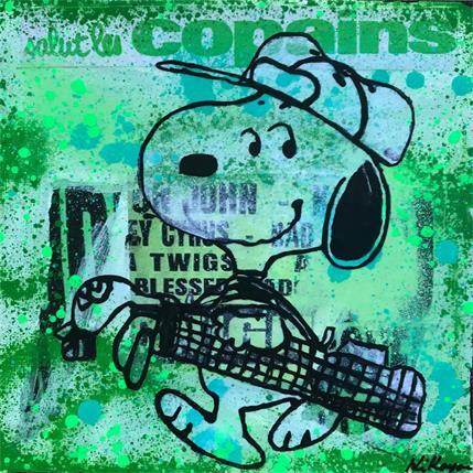 Painting Snoopy golf by Kikayou | Painting Pop art Mixed Pop icons