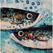 Gemälde Love von Villanueva Puigdelliura Natalia | Gemälde Figurativ Marine Tiere Pappe Öl
