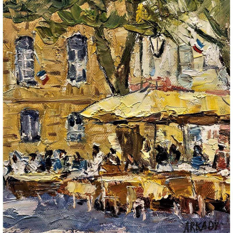 Painting Place de l'archevéché by Arkady | Painting Figurative Urban Oil