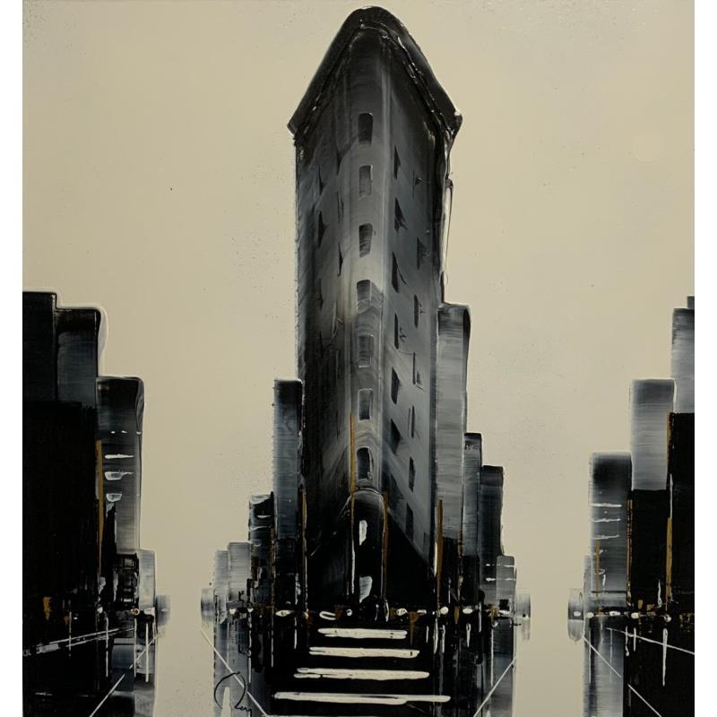Painting The Flatiron by Rey Julien | Painting Figurative Acrylic Black & White