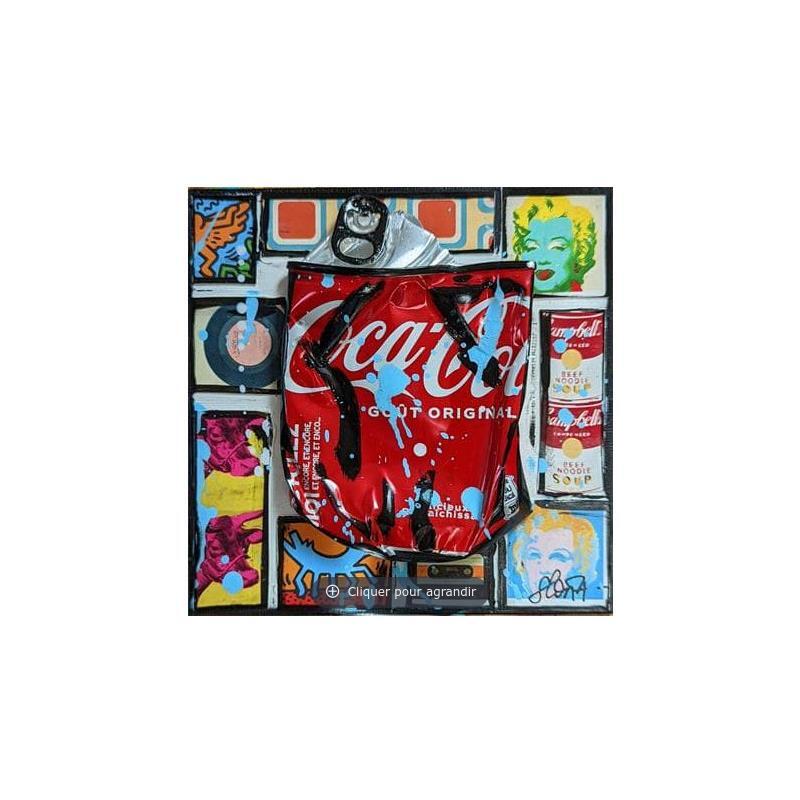 Painting Pop coke by Costa Sophie | Painting Pop art Mixed Pop icons