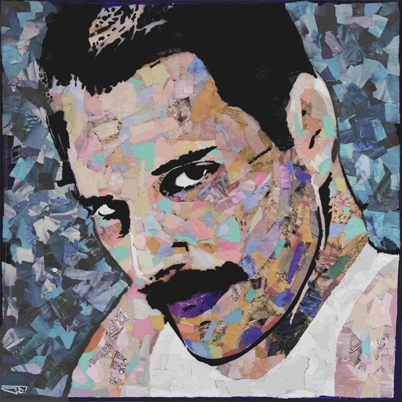 Painting Freddie Mercury by G. Carta | Painting Pop art Acrylic, Gluing, Graffiti Pop icons
