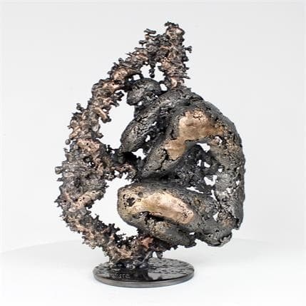 Sculpture Montagne Yogi  by Buil Philippe | Sculpture Classic Bronze, Metal Nude