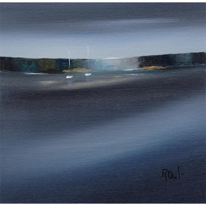 Gemälde Horizon marin 37 von Roussel Marie-Ange et Fanny | Gemälde Figurativ Landschaften Marine Öl