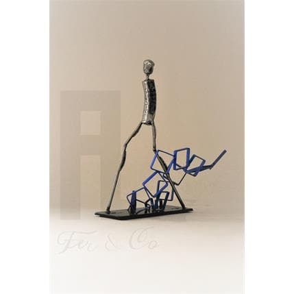 Skulptur Evolution #1 von AL Fer & Co | Skulptur Recycling Metall