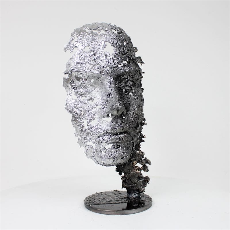 Skulptur Une larme acier von Buil Philippe | Skulptur Figurativ Metall