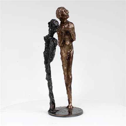 Sculpture Duo muse bronze acier 57-22 by Buil Philippe | Sculpture Figurative Metal