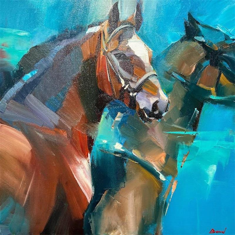Painting Champion by Bond Tetiana | Painting Figurative Oil Animals