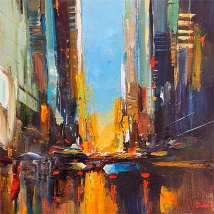 Painting NY 3 SA by Bond Tetiana | Painting Figurative Oil Urban