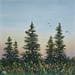 Painting Sapins chantants by Blandin Magali | Painting Figurative Landscapes Oil